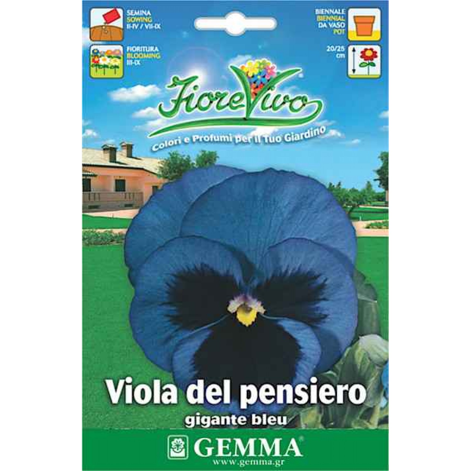 Πανσές Γίγας Μπλε 0,2g Σπόροι (Viola × wittrockiana)