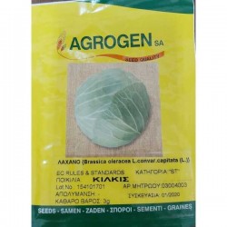 Cabbage 'Kilkis' Traditional Seed (Brassica oleracea var. capitata)