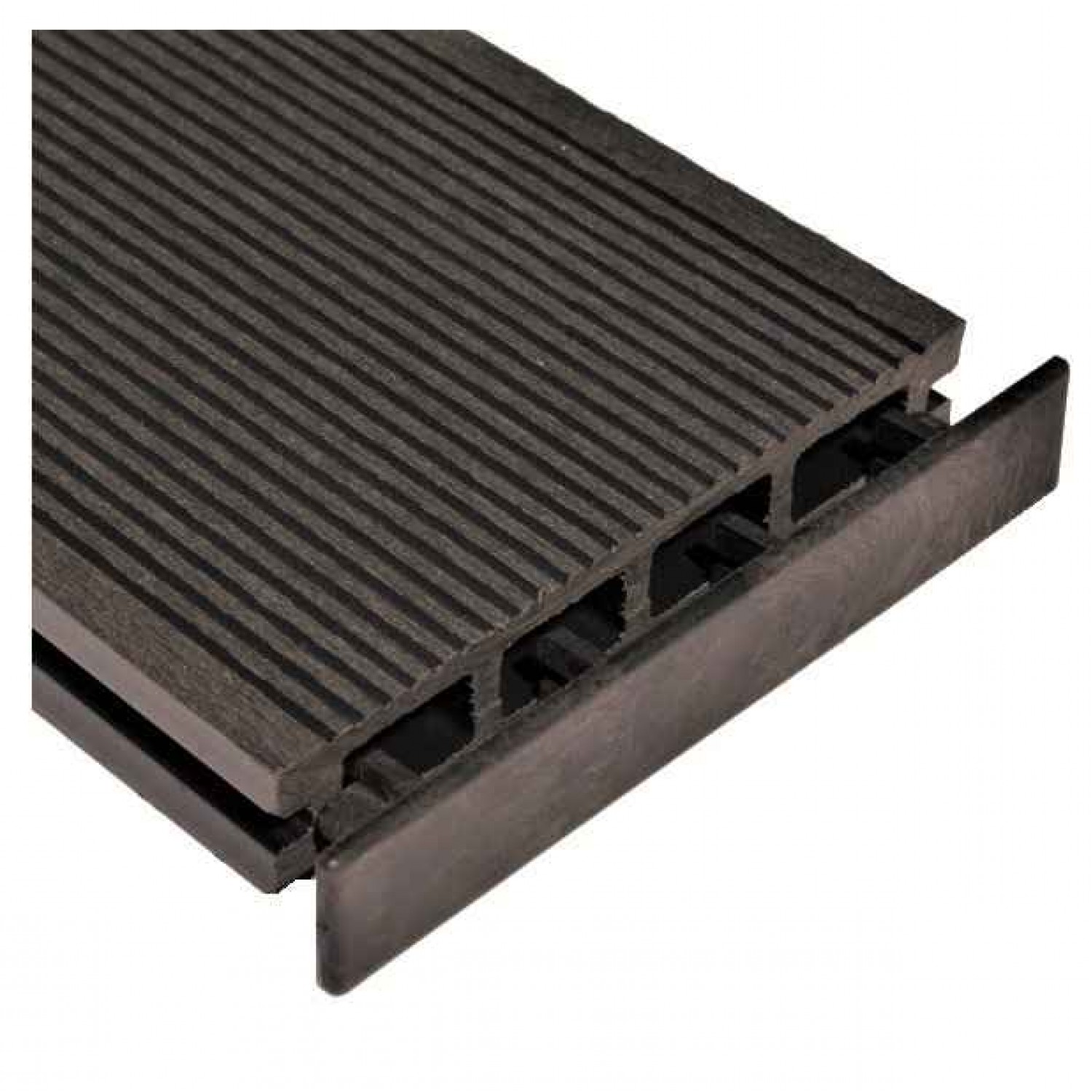 Τάπα Πατώματος WPC 2,5x10,5cm Καφέ Σκούρο 10 τεμ.