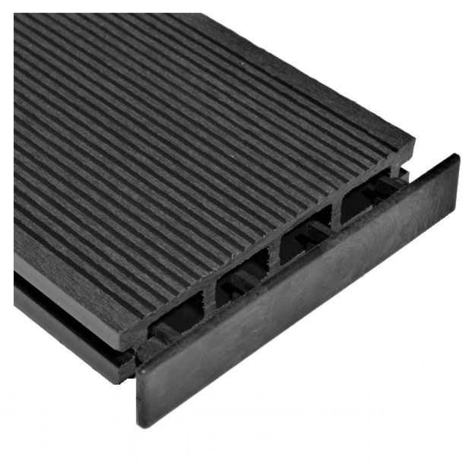 Τάπα WPC Πατώματος 2,5x10,5cm Γκρι Σκούρο 10 τεμ.