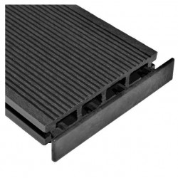 Τάπα WPC Πατώματος 2,5x10,5cm Γκρι Σκούρο 10 τεμ.