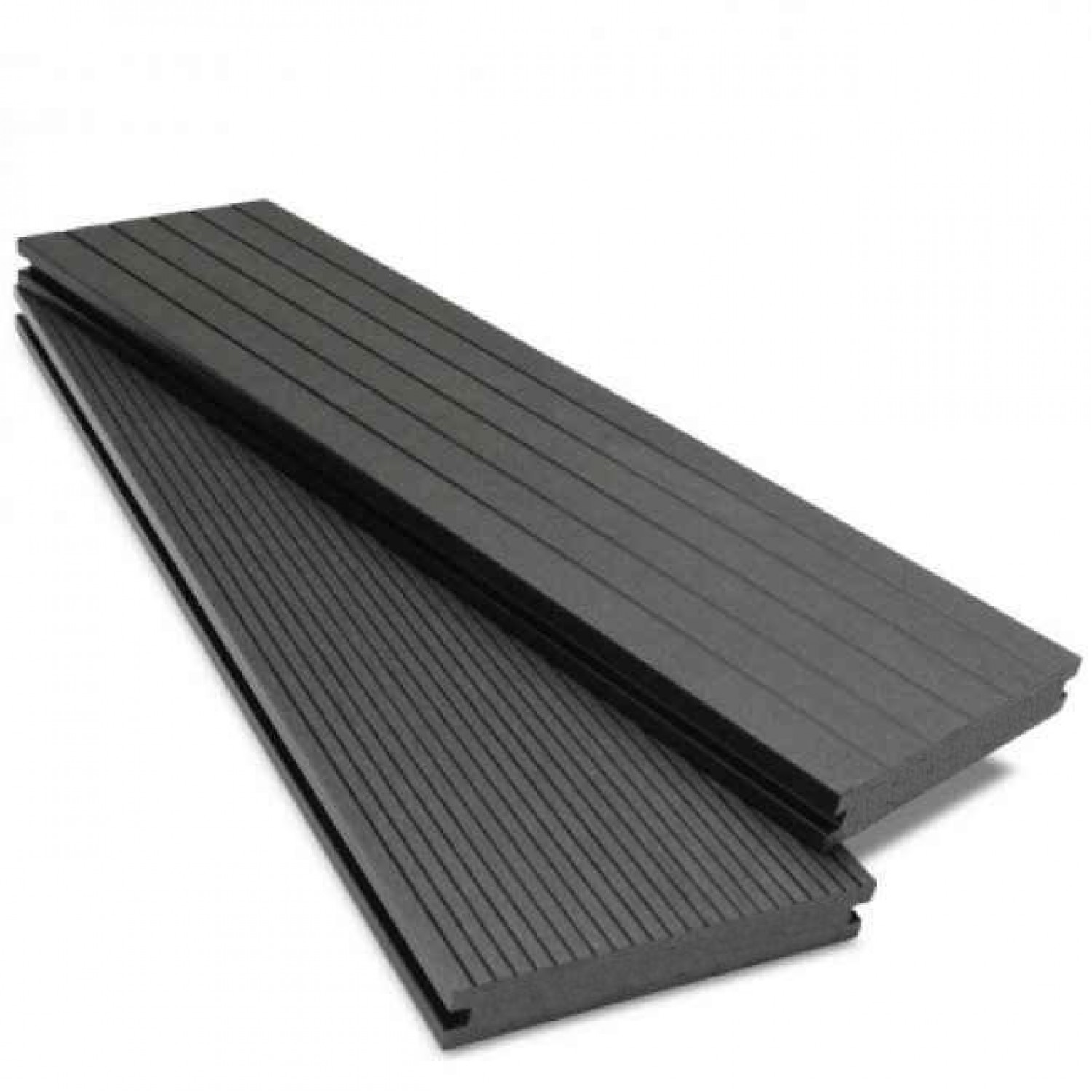 Solid End Cover WPC 1,2x7,2x390cm Dark Gray Fence - Deck | Kipogeorgiki