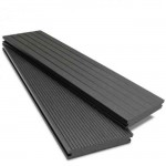 Solid End Cover WPC 1,2x7,2x390cm Dark Gray Fence - Deck | Kipogeorgiki