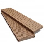 WPC Τάβλα Μασίφ 1,2x7,2x390cm Καφέ Ανοιχτό Πάτωμα - Περίφραξη | Κηπογεωργική