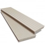 Solid End Cover WPC 1,2x7,2x390cm White / Beige Fence - Deck | Kipogeorgiki