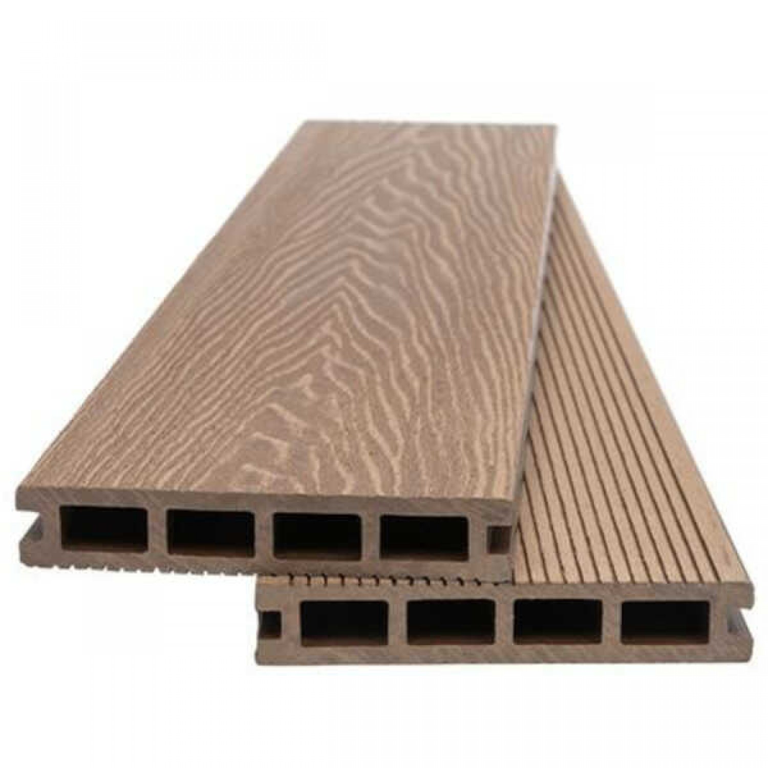 WPC Decking Board TEAK 2.5x14.6x360cm 80155 Double Sided