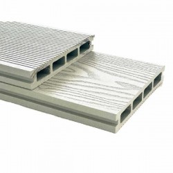 3D WPC Decking Board 2.5x15x360cm White Beige