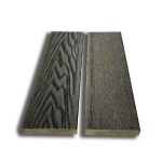 Τάβλα Πατώματος Μασίφ WPC 2 Όψεων 1,7x9x360cm Γκρι Σκούρο