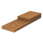 3D WPC Solid End Cover Board 1.7x9x360cm Light Brown