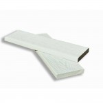 3D WPC Solid End Cover Board 1.7x9x360cm White Beige