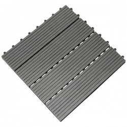 WPC 11 Decking Tiles Light Grey 30x30cm 1m² | WPC Decking Tile