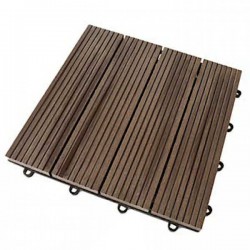 WPC 11 Decking Tile Dark Brown 30x30cm 1m² | WPC Decking Tiles