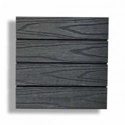WPC Decking Tile 3D WOOD 30x30cm Dark Grey