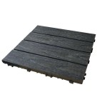 Πλακάκι DECK WPC 3D Όψη Ξύλου 30x30cm Γκρι Σκούρο