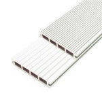 Σανίδα WPC Δαπέδου 2 Όψεων 2,4x14,6x360cm Λευκή-Εκρού