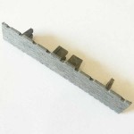 WPC End Cap for Floor Deck Board 2.4x14.6cm Grey Light