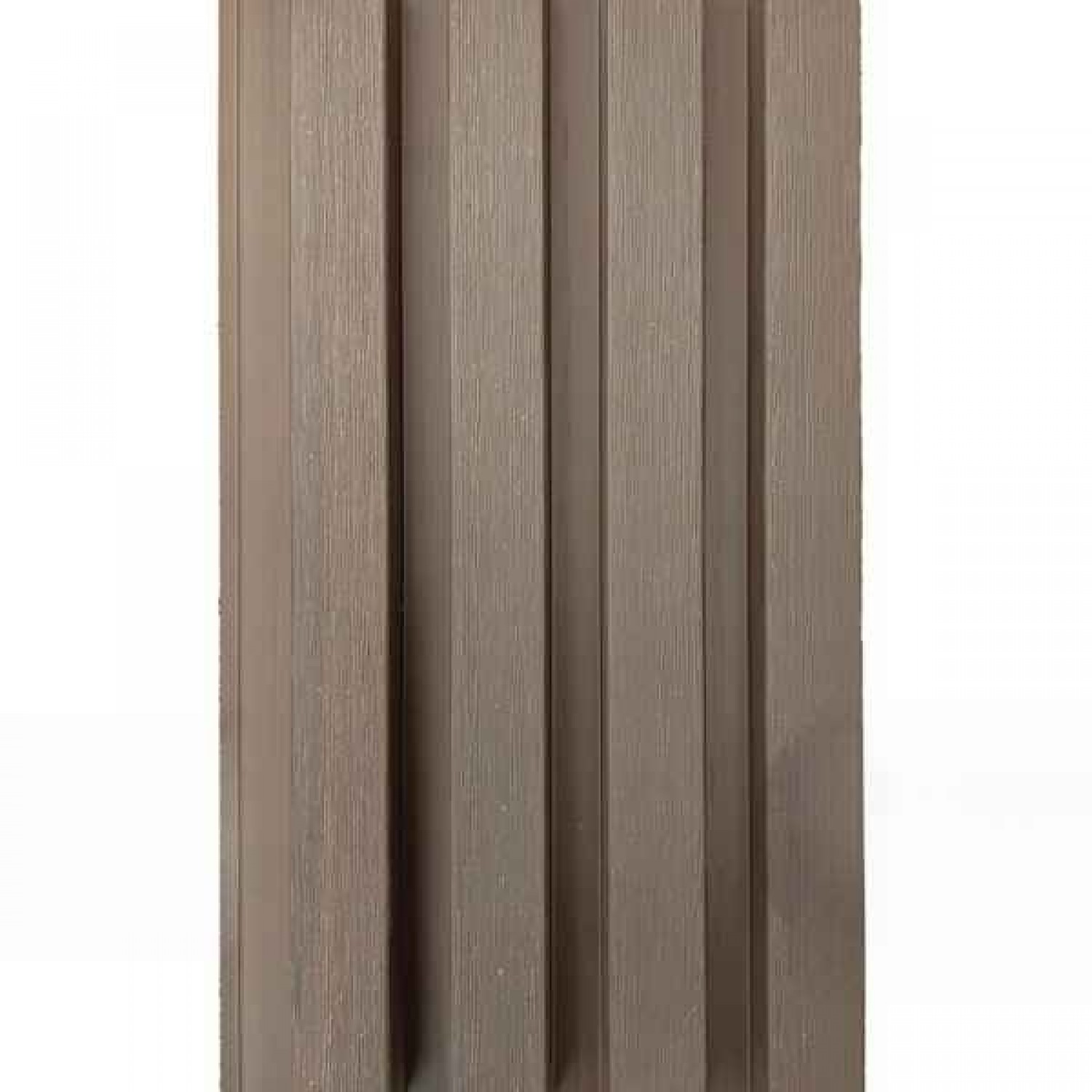 WPC Wall Cladding 3rd Generation Slats Gray Brown 290x17x2.6cm DEDRON (N0008) - Synthetic Panels