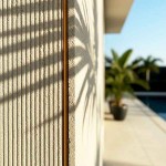 Πάνελ Τοίχου Εύκαμπτης Πέτρας 3D 119020 Line Stone Board 60x120cm Λευκό Μπεζ - Wall Panels-Επενδύσεις Τοίχων