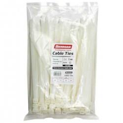 Δεματικά Καλωδίων Πλαστικά 250mmx3,6mm Λευκά (100τμχ) - Ταϊράπ Καλαμωτών-Πανιών