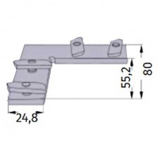 Γωνία 90° (Ορθή) Για Κουπαστή 25x60mm