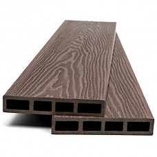 WPC Fencing Board DARK BROWN 2x12x360cm 90110 Double Sided