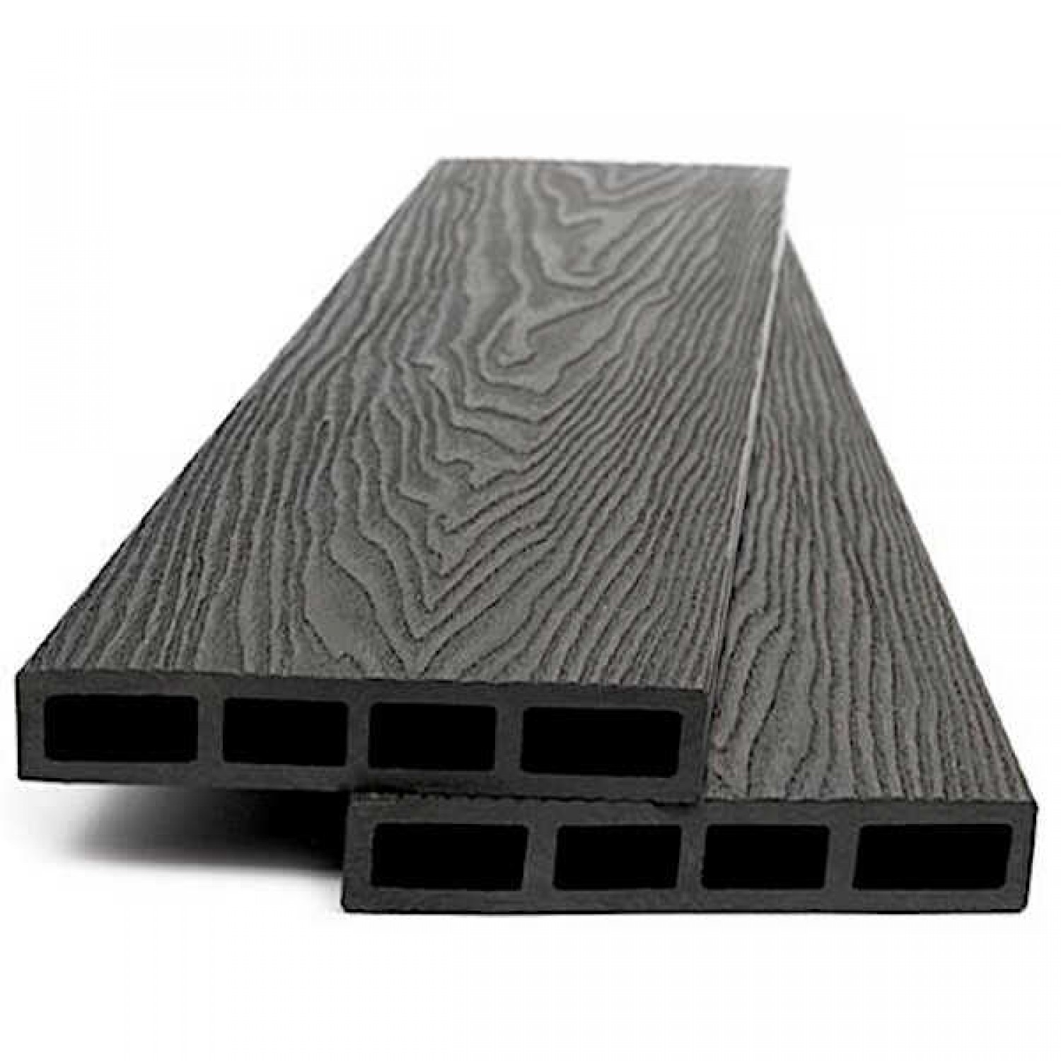 Σανίδα WPC Περίφραξης 2 Όψεων 2x12x360cm DARK GREY 9050