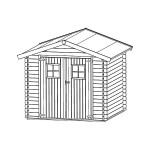 Ξύλινη Αποθήκη Κήπου 296 x 296cm - Λυόμενες Ξύλινες Αποθήκες και Ξύλινα Περίπτερα Κήπων