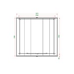 Ξύλινη Αποθήκη Κήπου 296 x 296cm - Λυόμενες Ξύλινες Αποθήκες και Ξύλινα Περίπτερα Κήπων