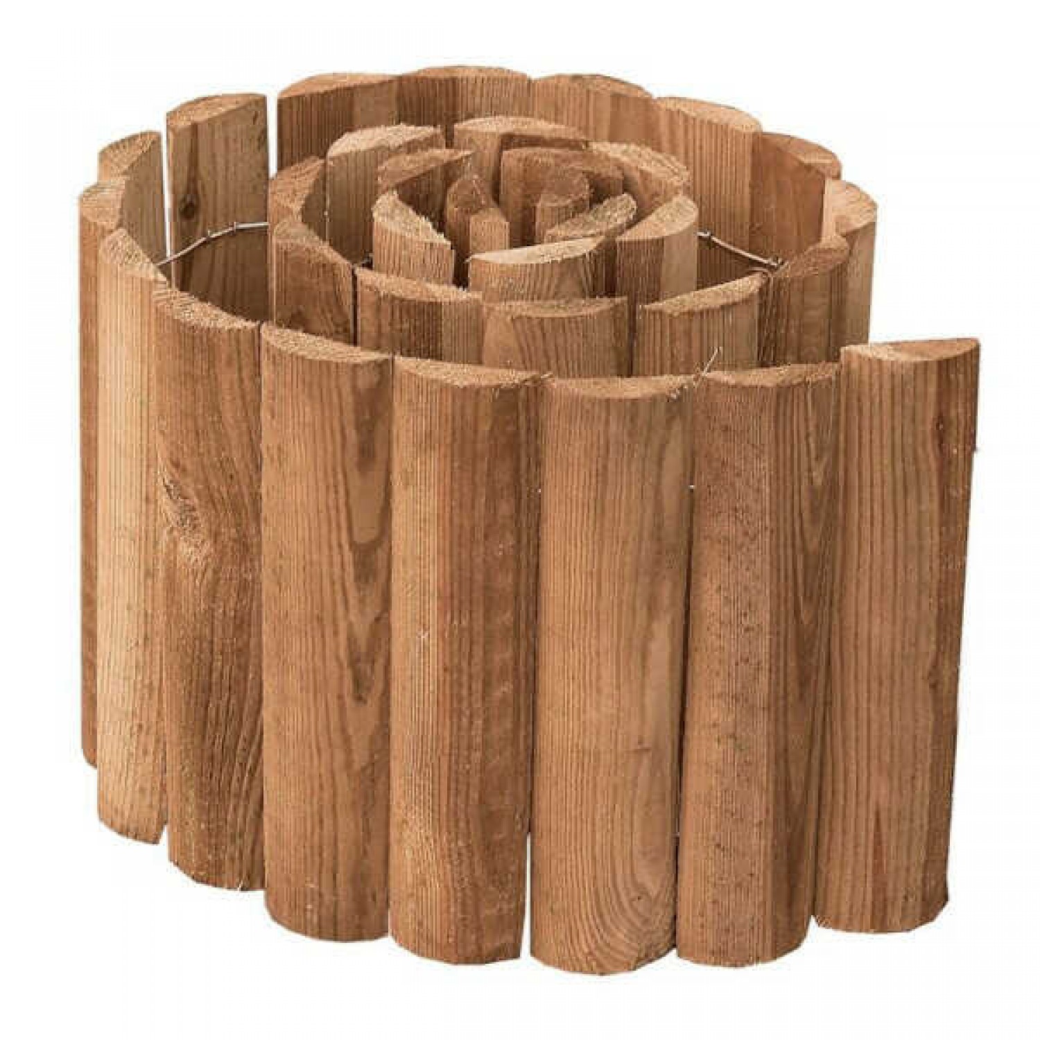 Wooden Rollboarder Half-Wood 150x(H)20cm - Fences & Garden Dividers Wooden Rollboarder Half-Wood 150x(H)20cm - Garden Dividers