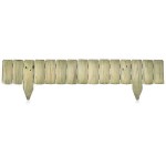 Wooden Garden Fence Spiked 15x105cm - Log Border Rolls