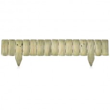 Wooden Garden Fence Spiked 15x105cm - Log Border Rolls