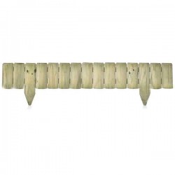 Wooden Garden Fence Spiked 15x105cm - Log Border Rolls