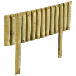 Wooden Garden Fence Spiked 30x105cm - Log Border Rolls