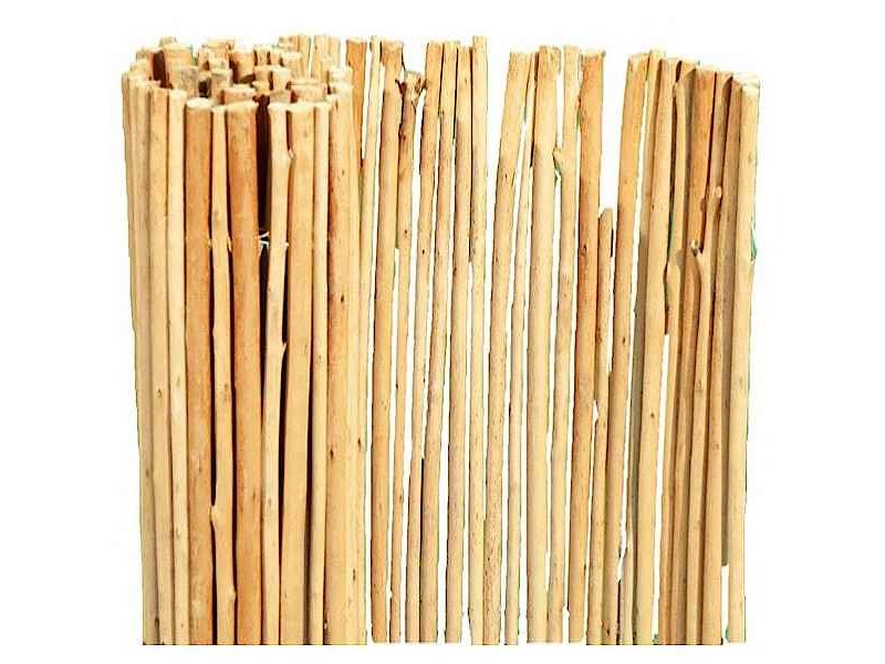 Garden Hazel Fence Roll of Peeled Rods D14-28mm 1(H)x2m