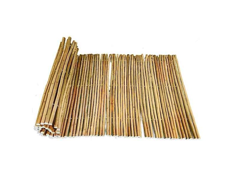 Garden Hazel Fence Roll of Peeled Rods D14-28mm 1(H)x2m