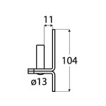 Hinge Handle Black Ø13/19mm Hinge Handle Black Ø13/19mm | Kipogeorgiki
