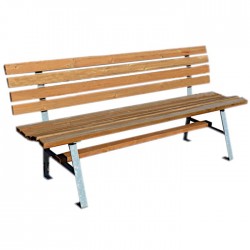 Ξύλινο Παγκάκι με Μεταλλικά Πόδια 75x180cm - Ξύλινα Παγκάκια Κήπου & Παραλίας