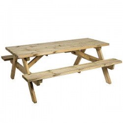 Ξύλινο Τραπέζι - Πάγκος Πικ Νικ 180x144cm Ίριδα | Πάγκοι 
