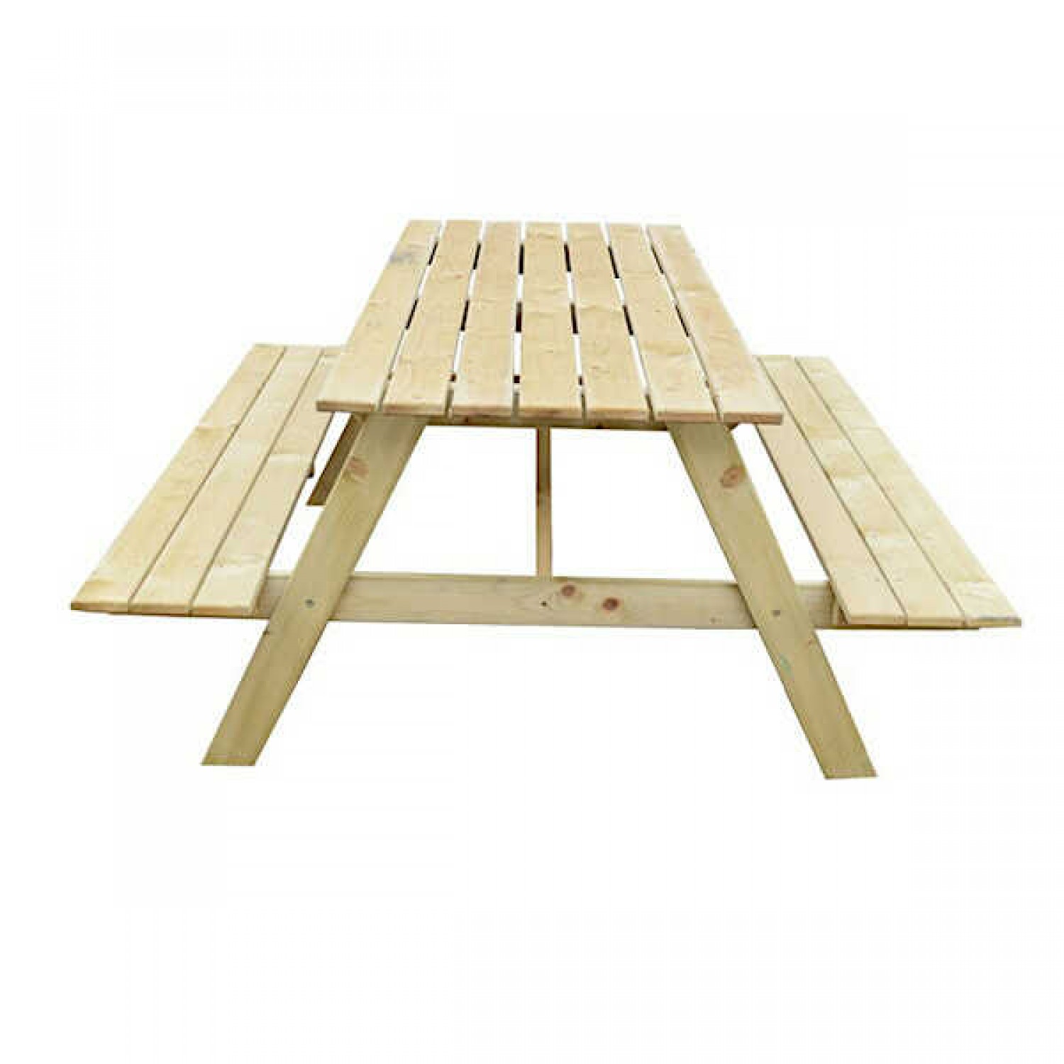 Ξύλινο Τραπέζι Πάγκος Εξοχής 150x150x(Υ)75cm | Παγκοτράπεζο 