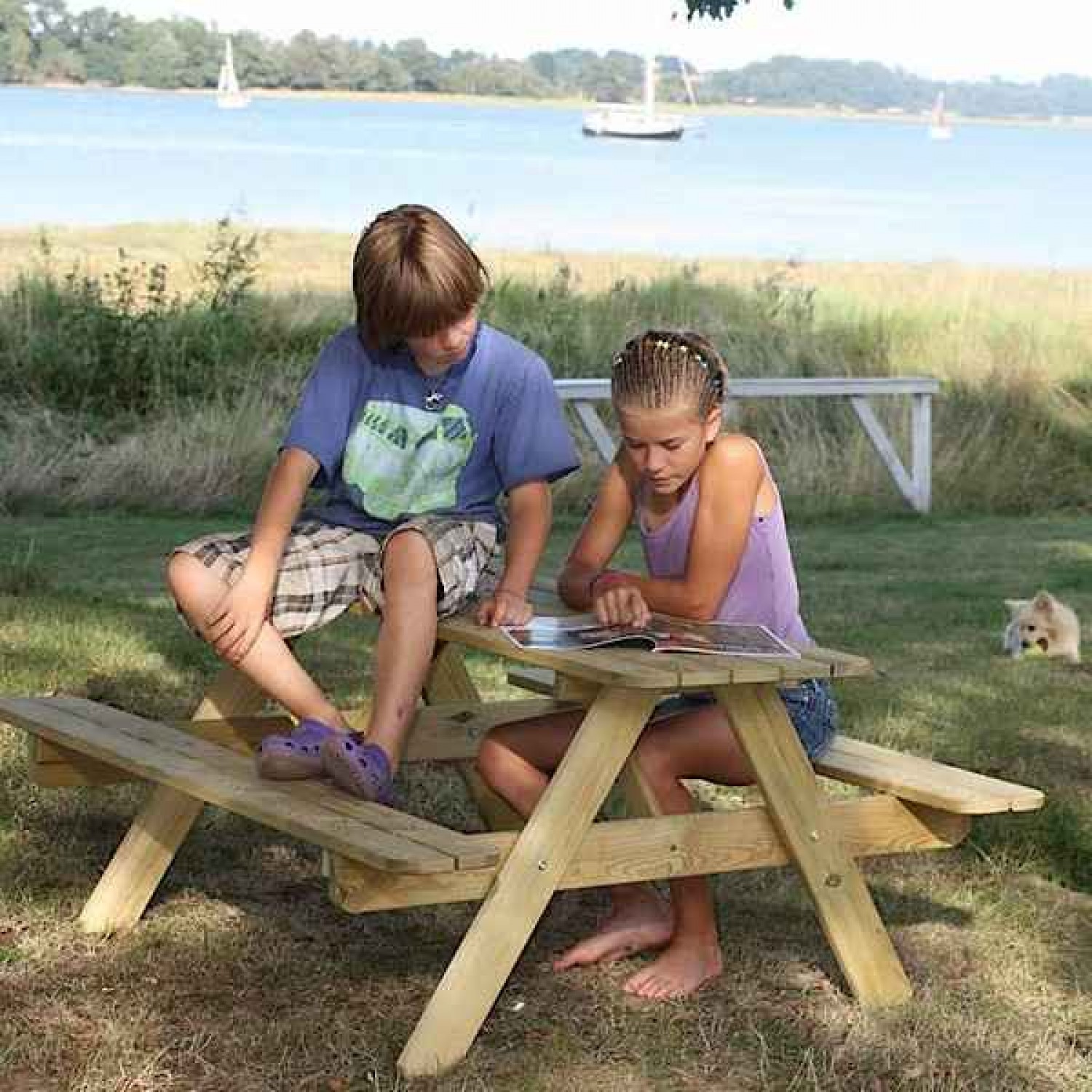 Ξύλινος Παιδικός Πάγκος Πικ Νικ-Τραπέζι 119x47x(Υ)51cm - Παιδικοί Πάγκοι & Τραπέζια