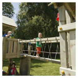 Wooden Bridge with Towing Ropes 65x240cm KBT