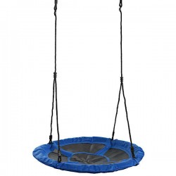 Κούνια Φωλιά Canvas Ø98cm Πολυαιθυλενίου Μπλε-Μαύρο