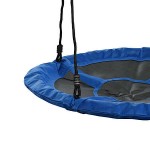 Outdoor Nest Swing Ø98cm Canvas Polyethylene Blue-Black SWING KING Nest Swing Ø98cm Canvas Polyethylene Blue-Black