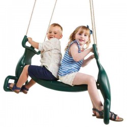 Παιδικό Διπλό Κάθισμα-Κούνια Σκούρο Πράσινο Χρώμα - Παιδικές Κούνιες-Καθίσματα