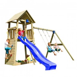 Belvedere Tower - Slide Height 120 cm & Swing Module | Wooden Children's Toys & Constructions Belvedere Tower - Slide Height 120 cm & Swing Module | kipogeorgiki.gr