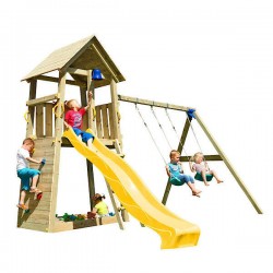 Belvedere Tower - Slide Height 150 cm & Swing Module  | Wooden Children's Toys & Constructions Belvedere Tower - Slide Height 150 cm & Swing Module  | kipogeorgiki.gr