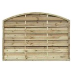 Wooden Blind Panel Convex 120(H) x 180cm - Slatted Fence Panel