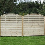 Wooden Blind Panel Convex 120(H) x 180cm - Slatted Fence Panel
