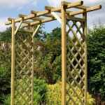 Wood Garden Arbor Arch & Trellis "Irene" 240x180x55cm Wood Garden Arbor Arch with Trellis "Irene" 240(H)x180x55cm - Entrance Pergolas with Treillage