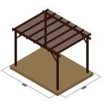 Wooden Pergola 300x400cm Blinds 5.8x2.1cm by Pressure Treated Timber - Pergolas & Kiosks